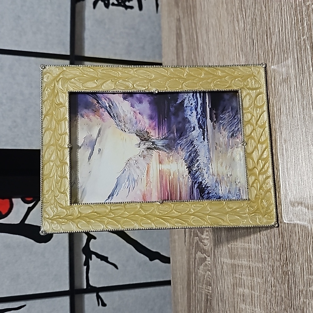 4x4 Framed Angel Flying Over the Ocean Print